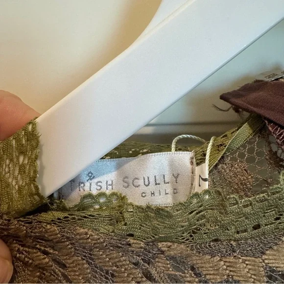 Trish Scully Child Girl's Lace Vintage-Look Full Skirt Formal Dress Size 7 - Picture 5 of 8